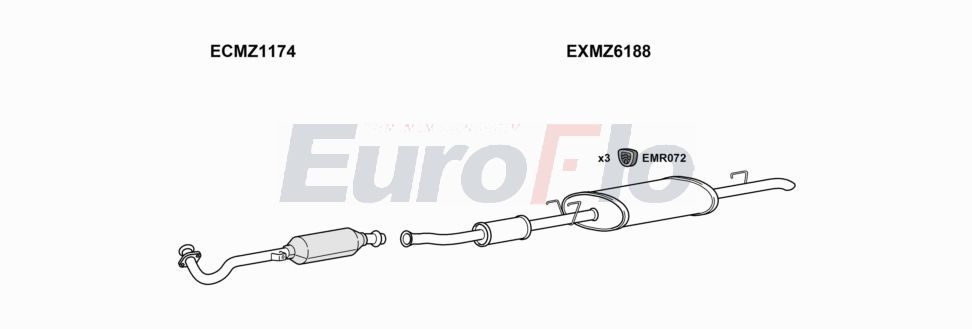 Układ wydechowy EUROFLO MZSPR237008A00