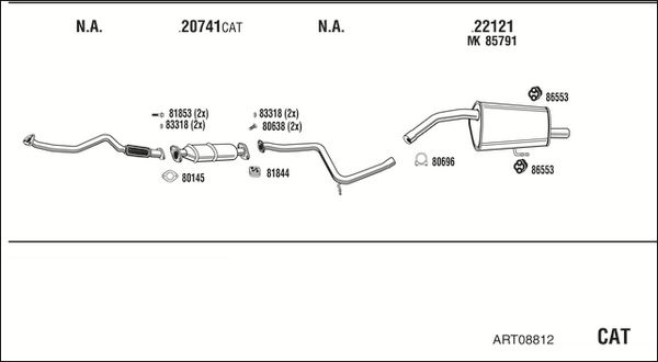 Układ wydechowy WALKER ART08812