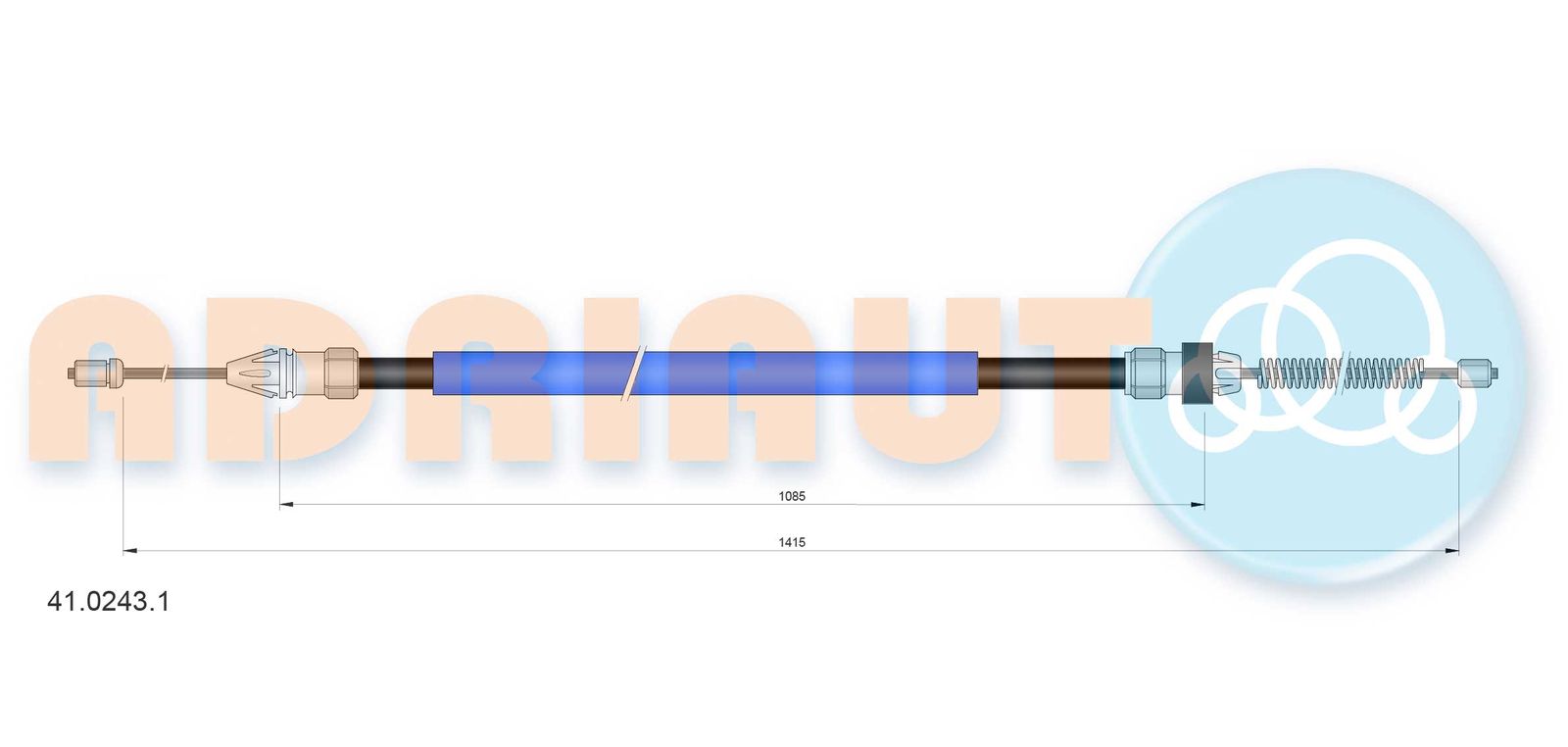 Cablu, frana de parcare ADRIAUTO 41.0243.1