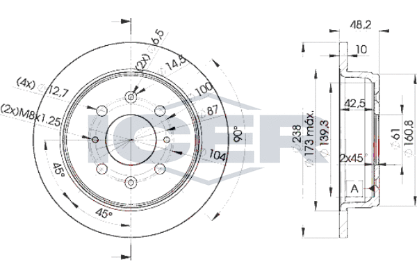 Tarcza hamulcowa ICER 78BD0817-2