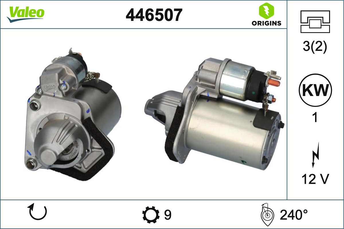 starter VALEO ORIGINS NEW OE TECHNOLOGY 446507