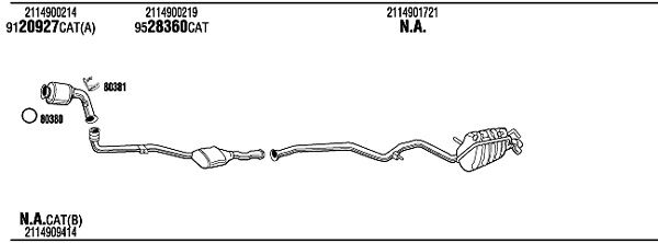 Układ wydechowy WALKER MBK016992A