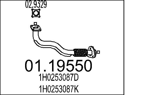 Rura wydechowa MTS 01.19550