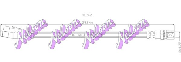 Przewód hamulcowy elastyczny KAWE H1242