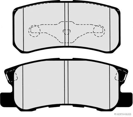 Zestaw klocków hamulcowych, hamulce tarczowe HERTH+BUSS JAKOPARTS J3615010