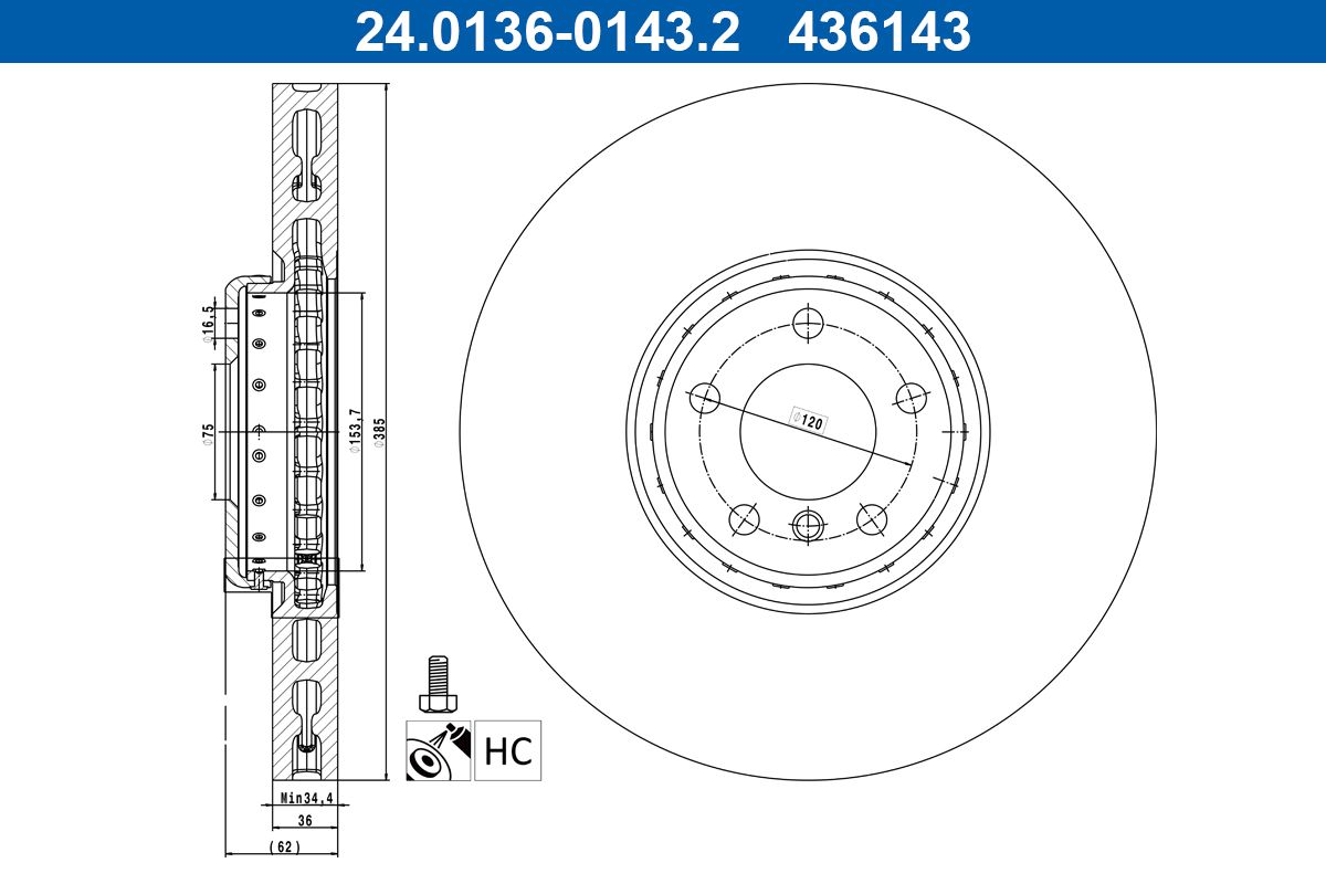 Disc frana ATE 24.0136-0143.2
