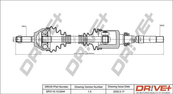 Wał napędowy DR!VE+ DP2110.10.0244