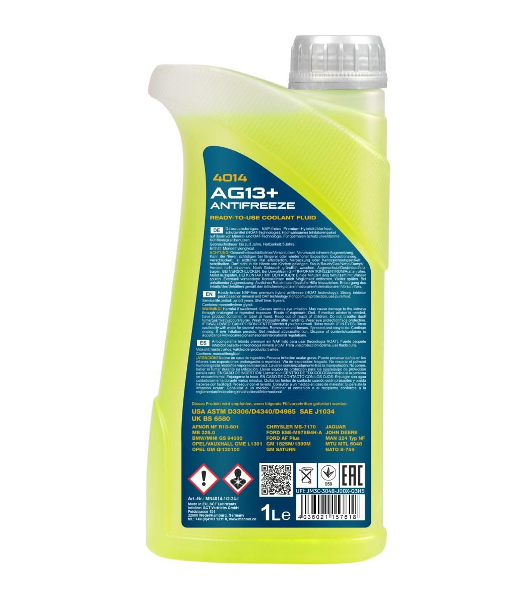 Levně Chladící kapalina MN4014-1 MANNOL AG13+, 1L
