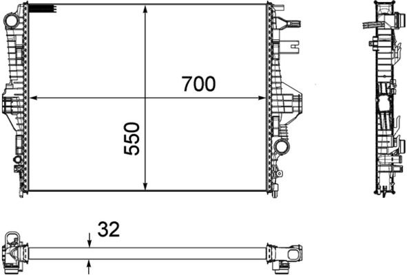 Levně Chladič, chlazení motoru MAHLE CR 1184 000P