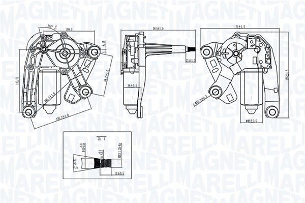 Silnik wycieraczek MAGNETI MARELLI 064074300010