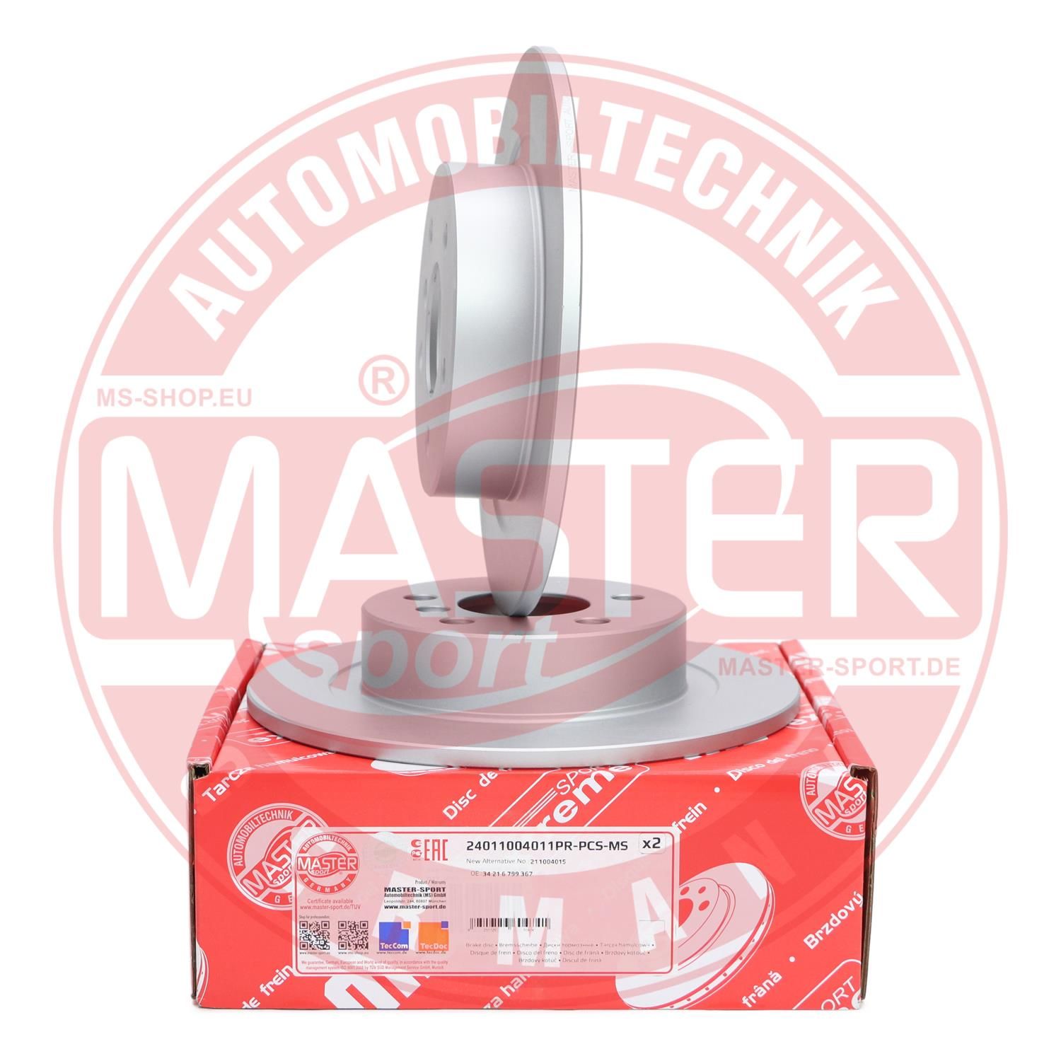 Tarcza hamulcowa MASTER-SPORT GERMANY 24011004011PR-SET-MS