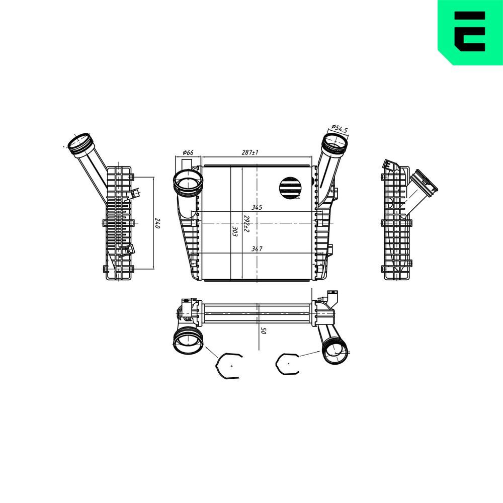 Intercooler, compresor ERA 672040