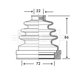 Zestaw osłon, wał napędowy BORG & BECK BCB2782