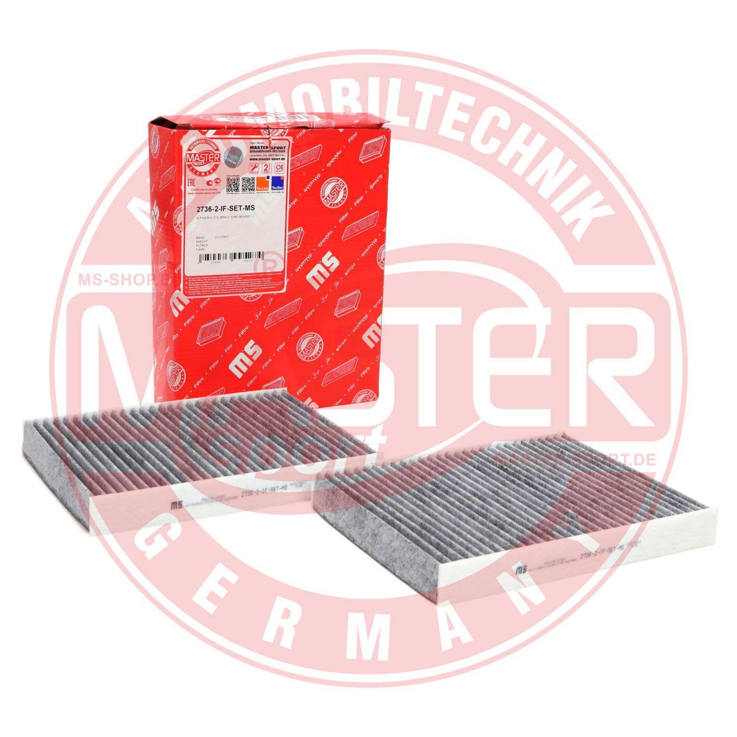 Filtr, wentylacja przestrzeni pasażerskiej MASTER-SPORT GERMANY 2736-2-IF-SET-MS