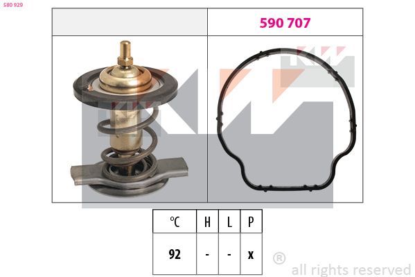 Termostat, środek chłodzący KW 580 929