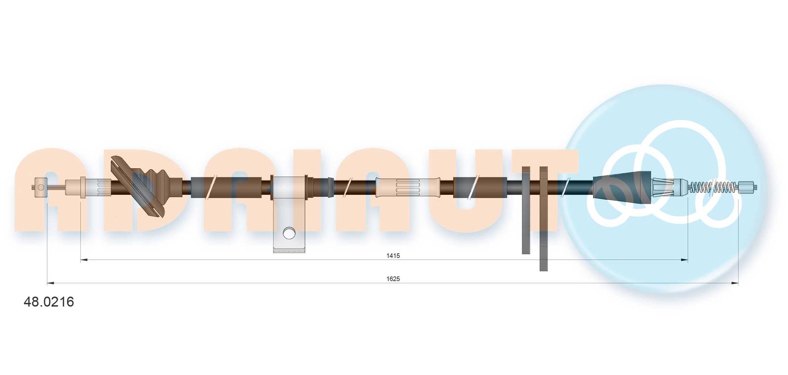 Cablu, frana de parcare ADRIAUTO 48.0216