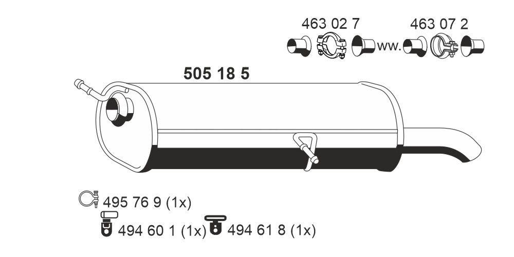 Zadní tlumič výfuku ERNST 505185