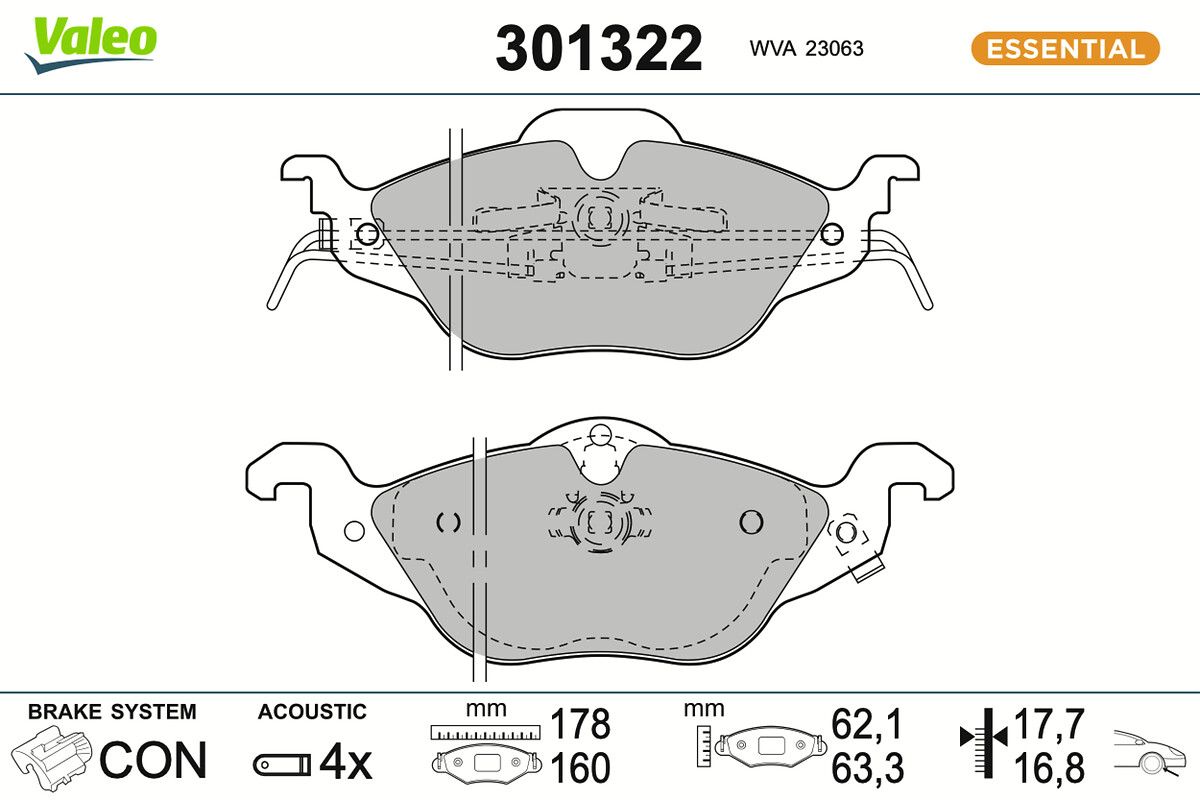 Комплект тормозных колодок, дисковый тормоз