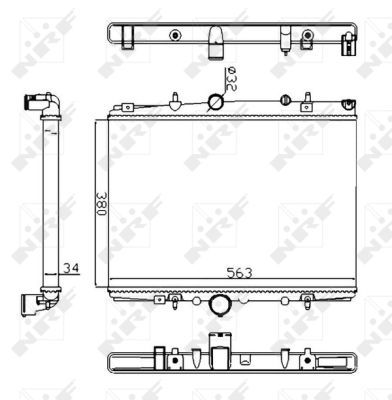 Chladič, chlazení motoru NRF 58303A