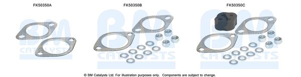 Zestaw montażowy, rura wydechowa BM CATALYSTS FK50350
