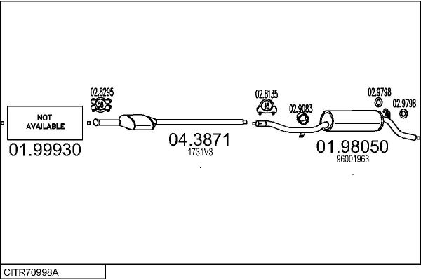 Układ wydechowy MTS CITR70998A021090
