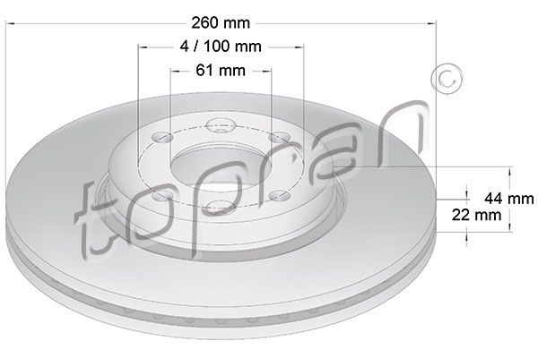 Tarcza hamulcowa TOPRAN 700 474