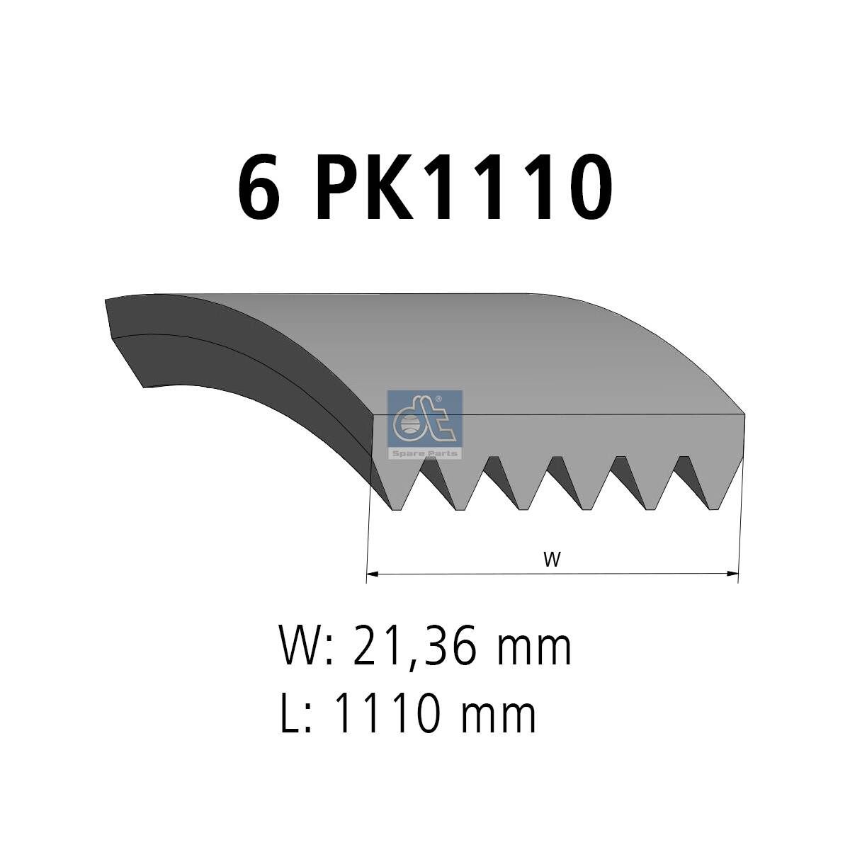 Curea transmisie cu caneluri DT Spare Parts 5.41418
