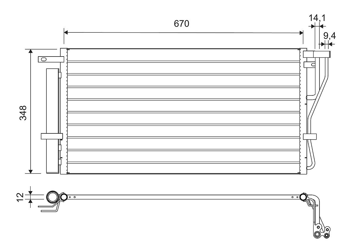 Condensator, climatizare VALEO 814488