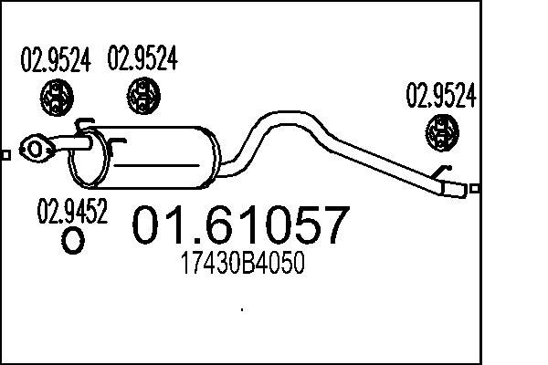 Zadní tlumič výfuku MTS 01.61057