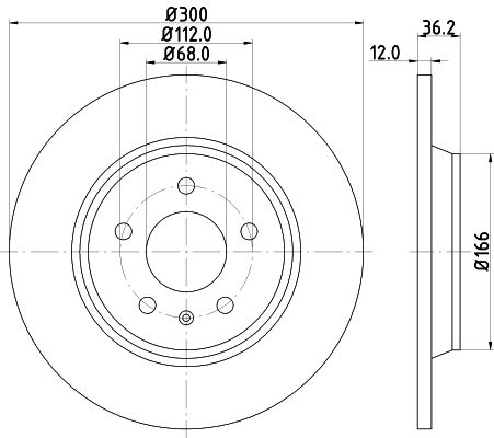 Brzdový kotouč HELLA PAGID 8DD 355 113-931