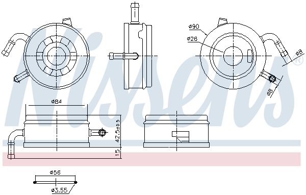 Radiator ulei, ulei motor NISSENS 91470