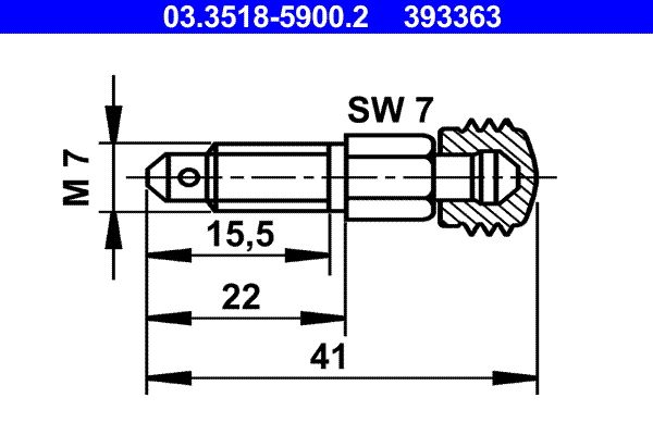 Odvzdušňovací šroub / ventil ATE 03.3518-5900.2