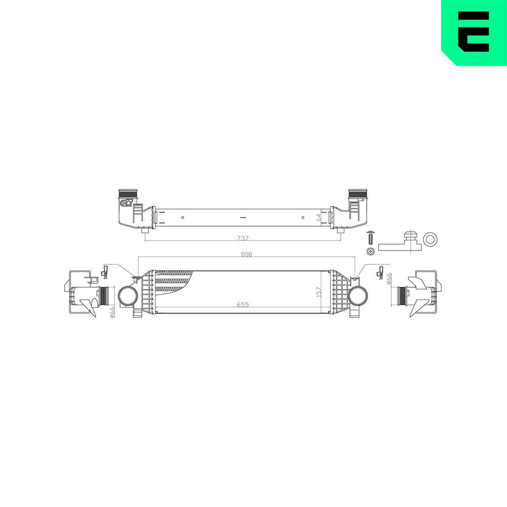 Intercooler, compresor ERA 672128