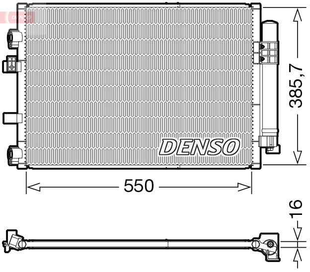 Kondenzátor, klimatizace DENSO DCN10044