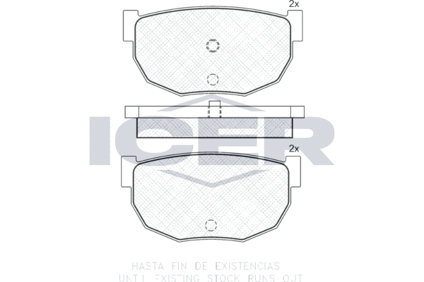 Zestaw klocków hamulcowych, hamulce tarczowe ICER 140445