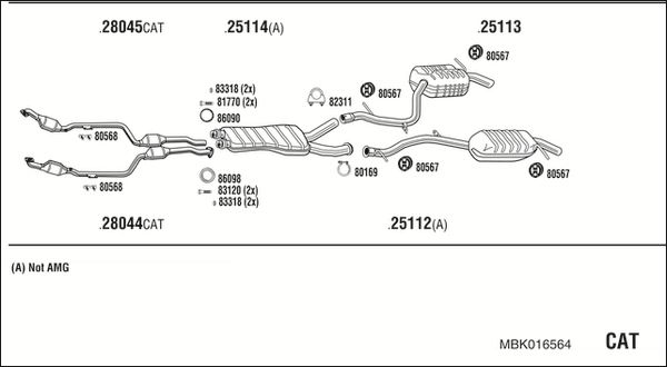 Układ wydechowy WALKER MBK016564