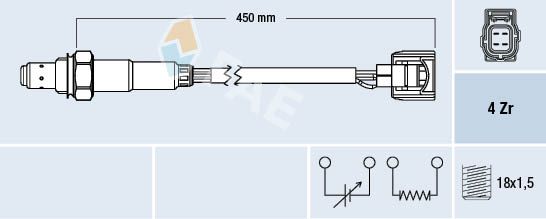 Sonda lambda FAE 77523