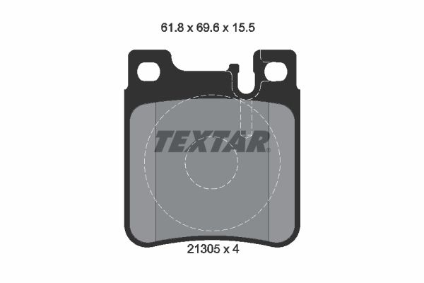 Sada brzdových platničiek kotúčovej brzdy TEXTAR 2130501