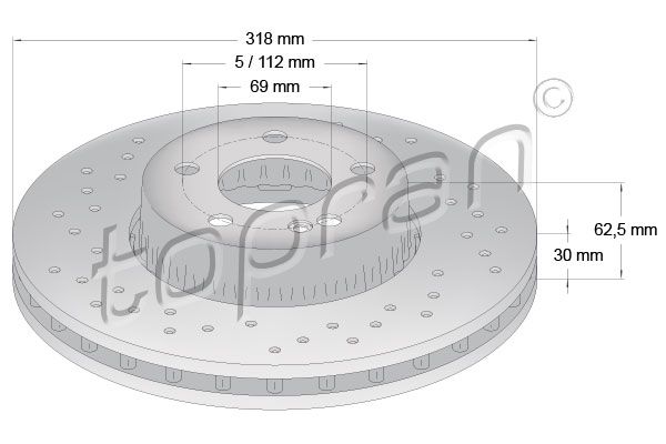 Tarcza hamulcowa TOPRAN 631 164