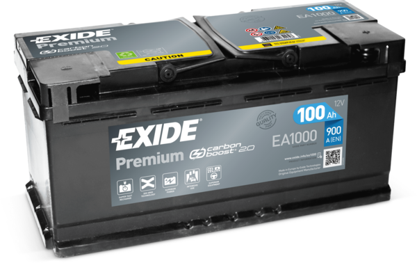 Exide Premium 12V 100Ah 900A EA1000