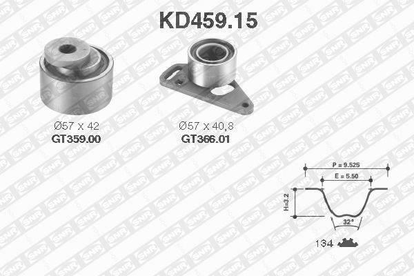 Zestaw paska rozrządu SNR KD459.15