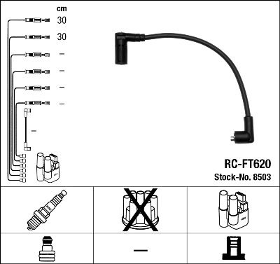Sada kabelů pro zapalování NGK RCFT620