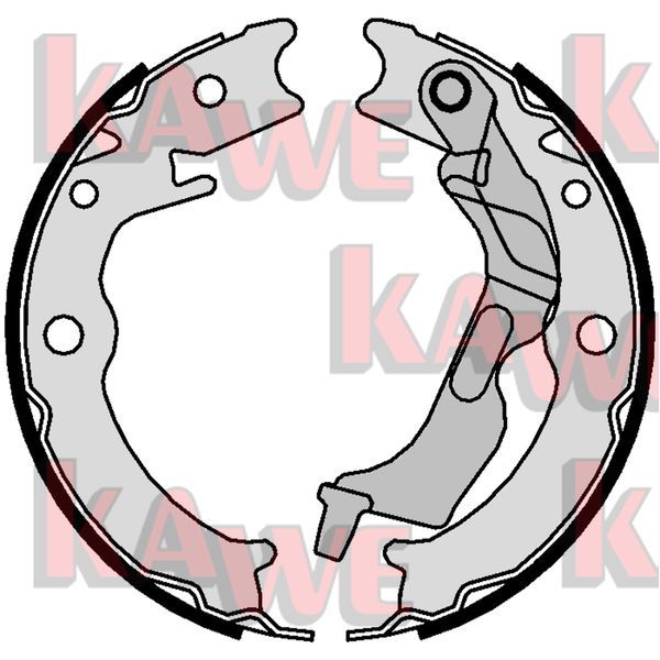 Zestaw szczęk hamulcowych, hamulec postojowy KAWE 09780