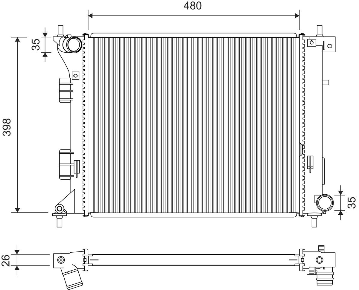 Radiator, racire motor VALEO 701421