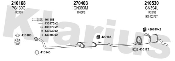 Układ wydechowy KLARIUS 630424E