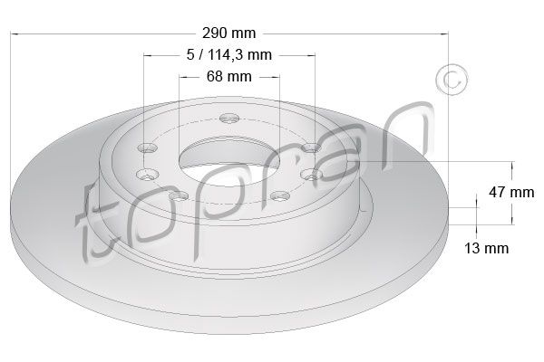 Tarcza hamulcowa TOPRAN 631 160