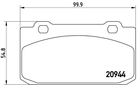 Zestaw klocków hamulcowych, hamulce tarczowe BREMBO P 23 027