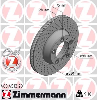 Brzdový kotouč ZIMMERMANN 460.4513.20