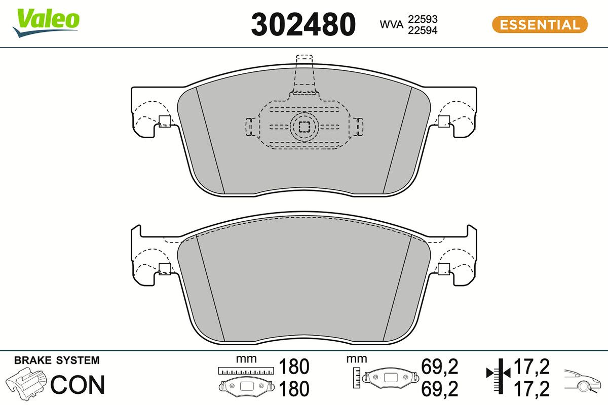 Комплект тормозных колодок, дисковый тормоз