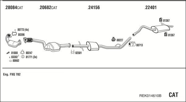 Układ wydechowy WALKER REK014610B
